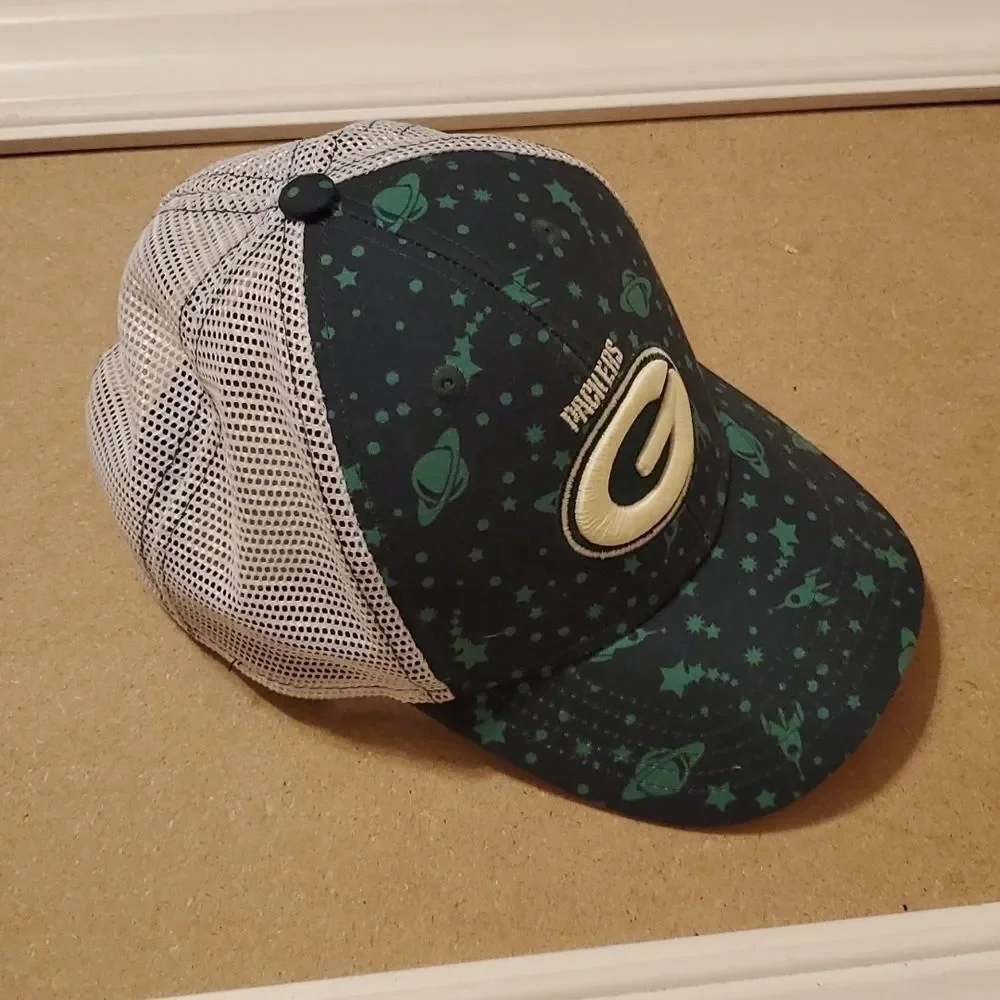 Green Bay Packers Youth Hat Mesh Back Adjustable Snapback Cap Green Gold